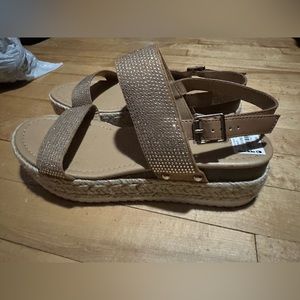 Rhinestone platform sandals